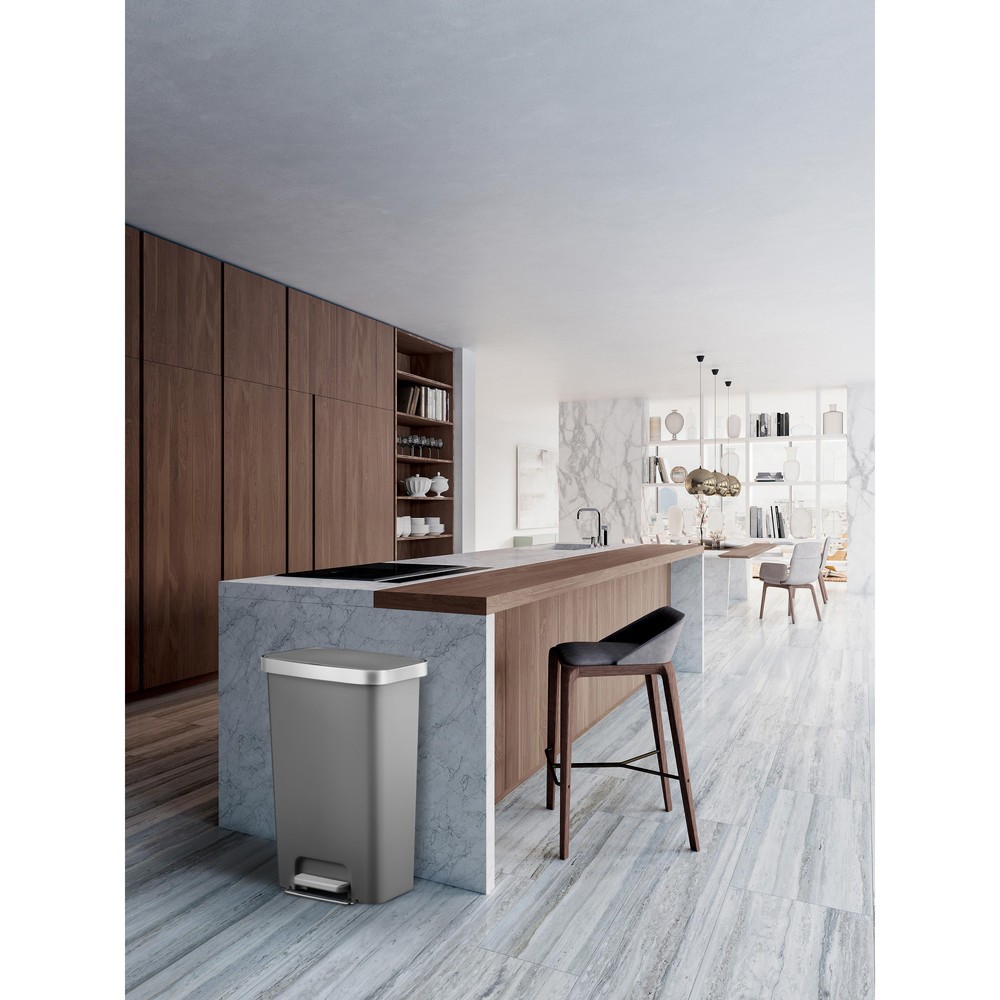 Número de imagen del producto 15: Cubo de residuos con pedal EKO Hana, 45 litros, gris