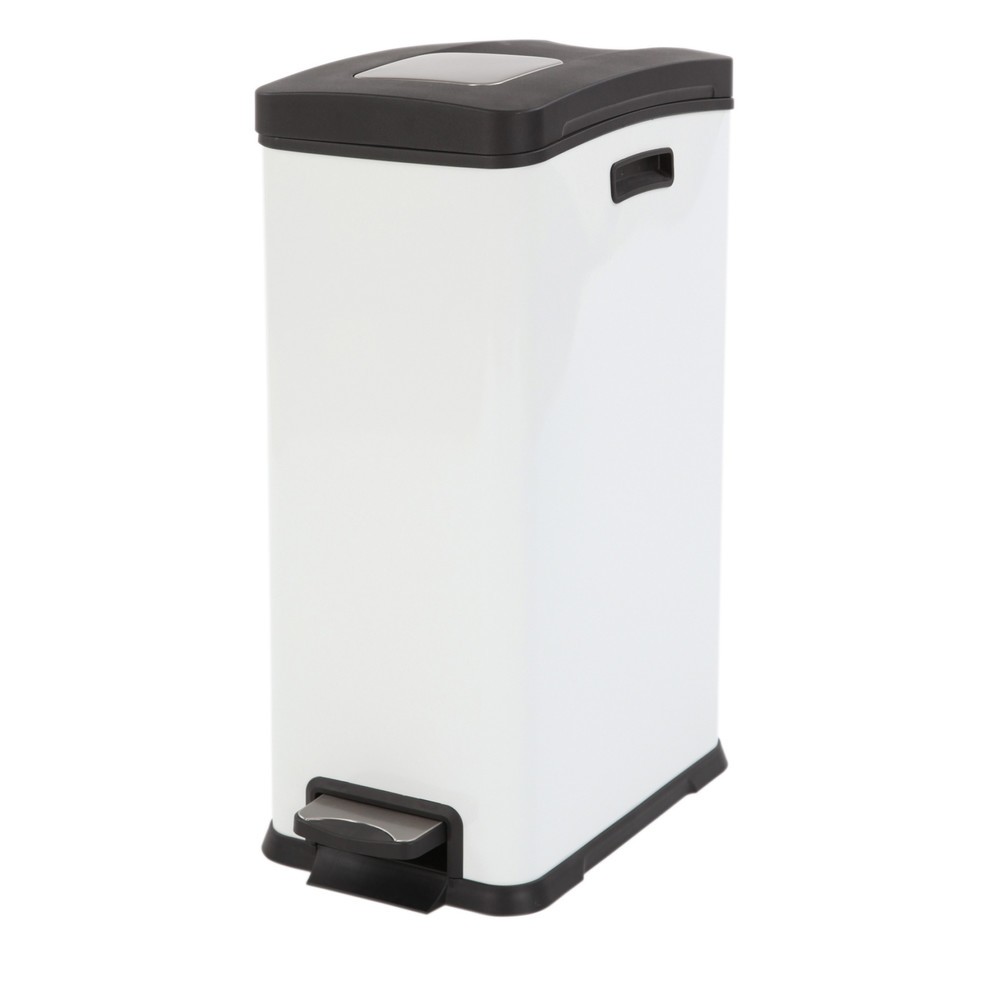 Imagen del producto: Cubo de residuos con pedal EKO Rejoice, 30 litros, blanco