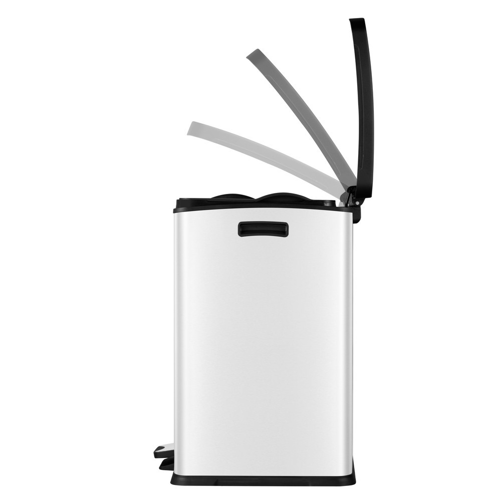 Número de imagen del producto 3: Cubo de residuos con pedal EKO Rejoice, 30 litros, blanco