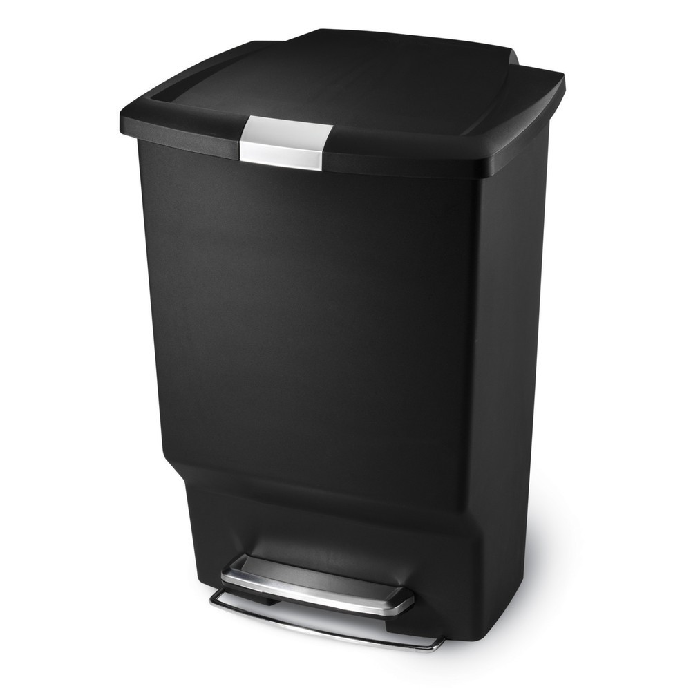 Imagen del producto: Cubo de residuos con pedal SIMPLEHUMAN Rectangular Plastic, 45 litros, negro