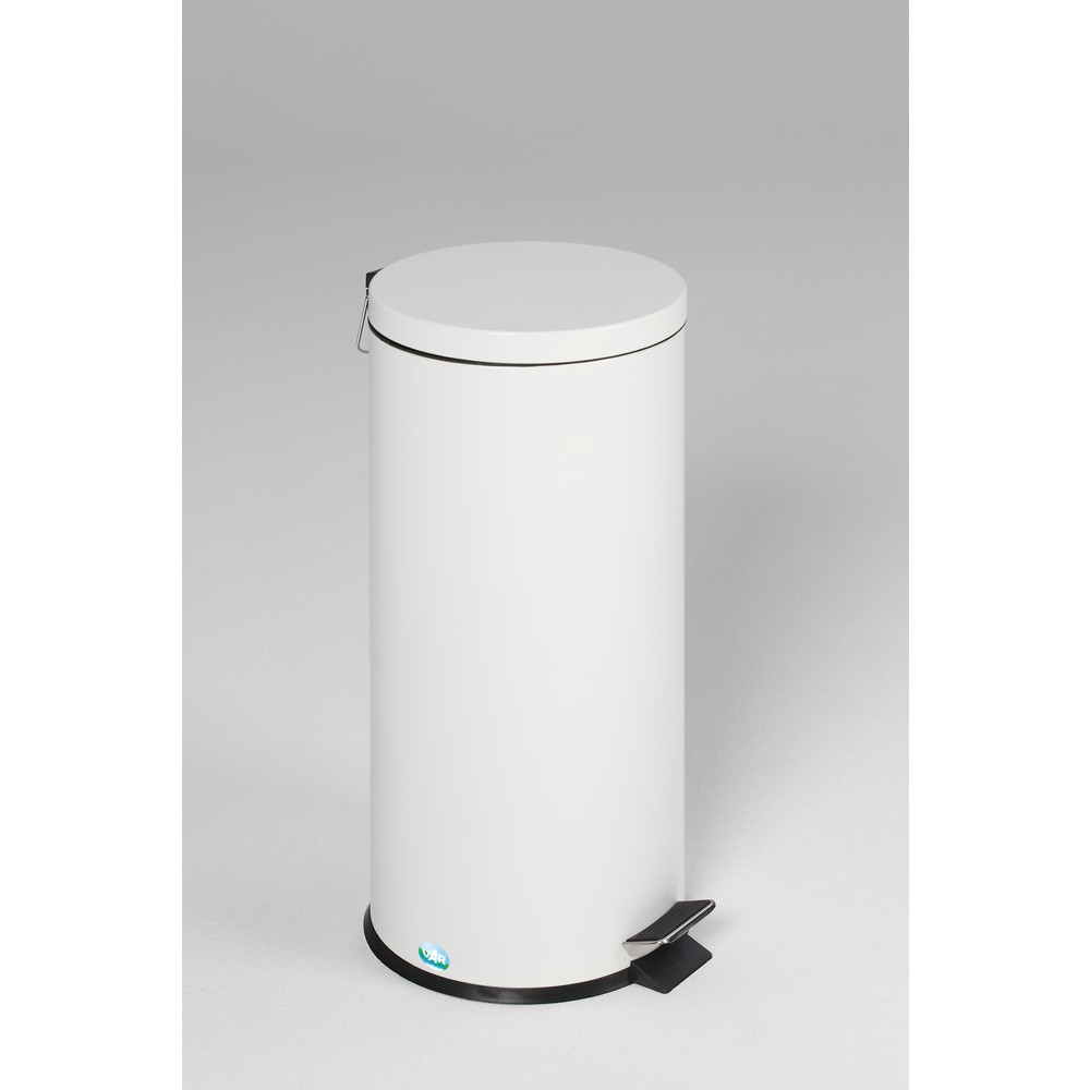 Número de imagen del producto 1: cubo de residuos con pedal VAR® 30 litros, blanco
