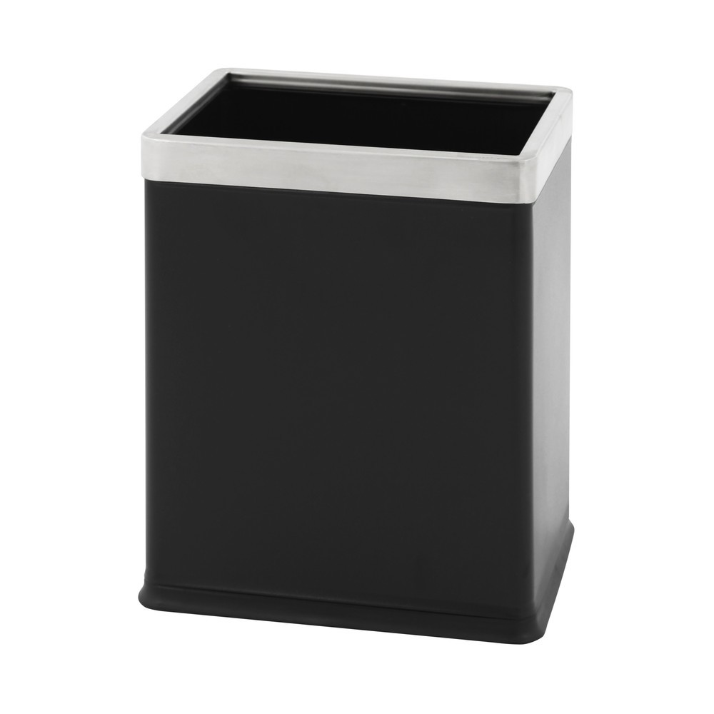 Imagen del producto: Cubo de residuos de doble pared, rectangular, 10 litros, negro