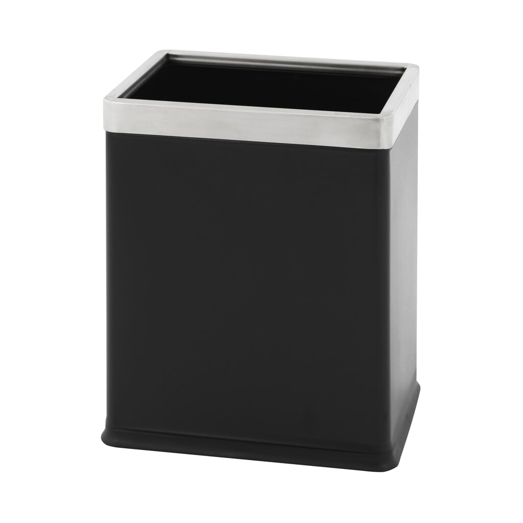 Número de imagen del producto 1: Cubo de residuos de doble pared, rectangular, 10 litros, negro
