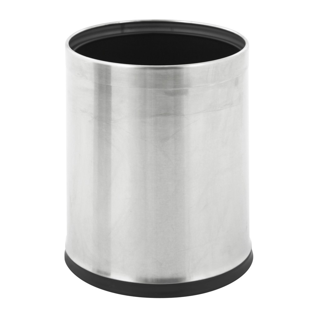 Imagen del producto: Cubo de residuos de doble pared, redondo, 10 litros, acero inoxidable mate