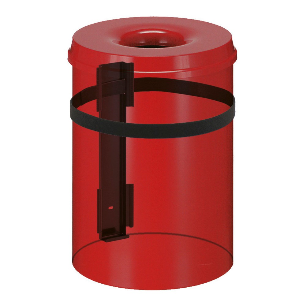 Número de imagen del producto 2: Papelera de seguridad autoextinguible de acero, 30 litros, rojo