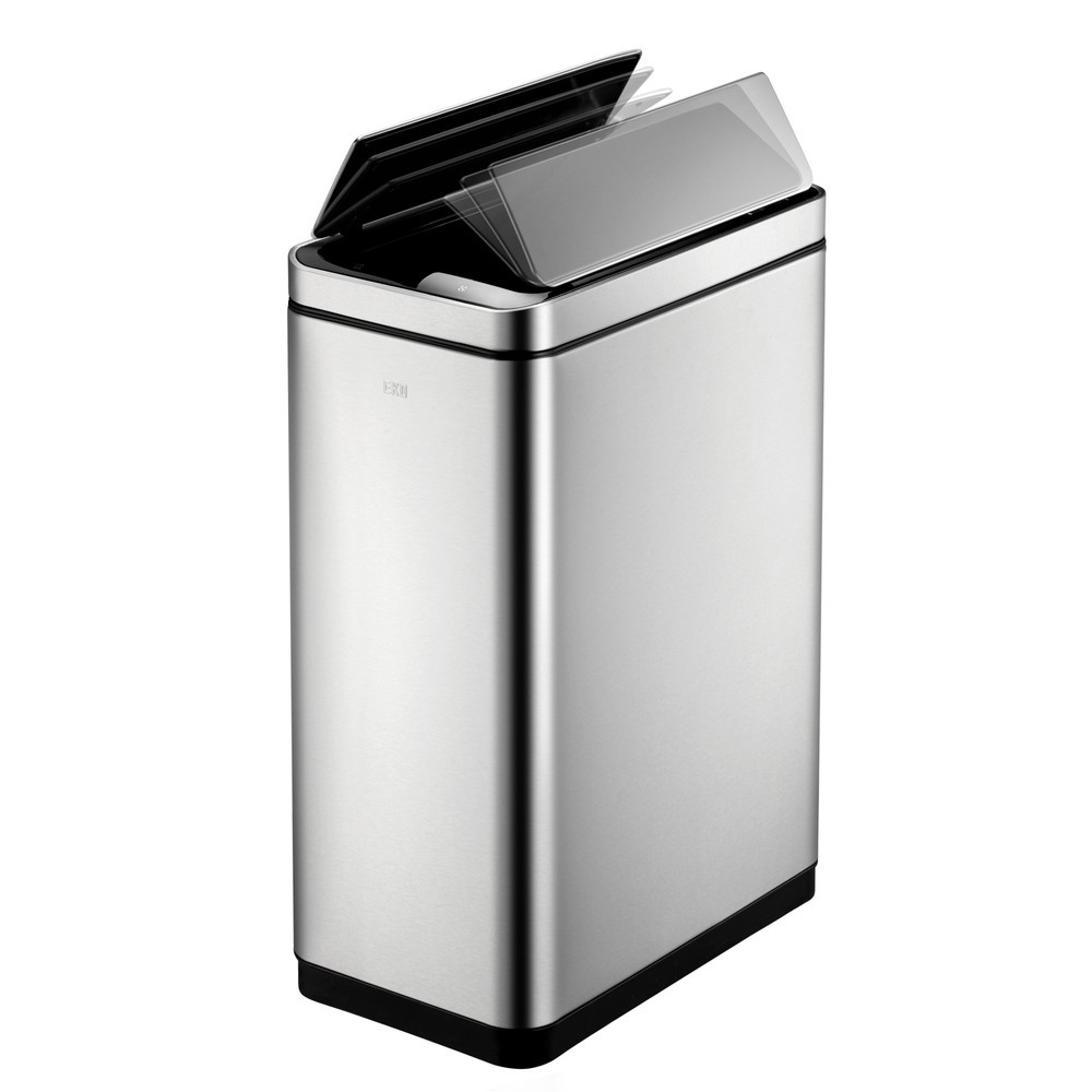 Número de imagen del producto 4: Cubo de residuos EKO Deluxe Phantom Sensor, 45 litros, acero inoxidable satinado