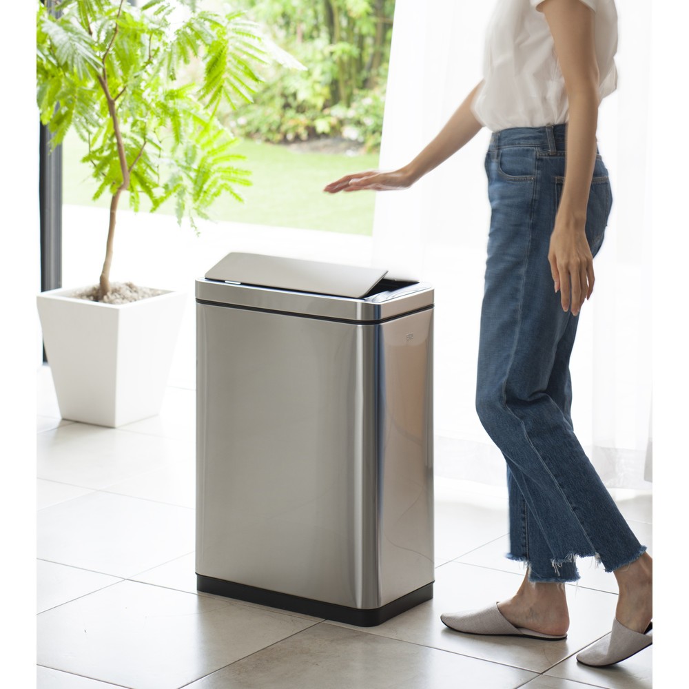 Número de imagen del producto 17: Cubo de residuos EKO Deluxe Phantom Sensor, 45 litros, acero inoxidable satinado