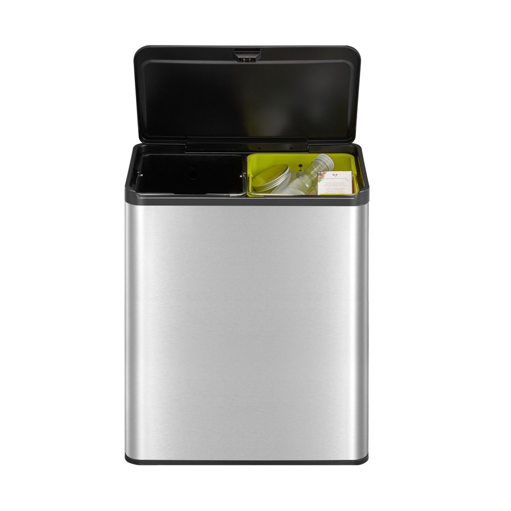 Número de imagen del producto 2: Cubo de residuos EKO Essential Touch, 2 x 20 litros, acero inoxidable satinado