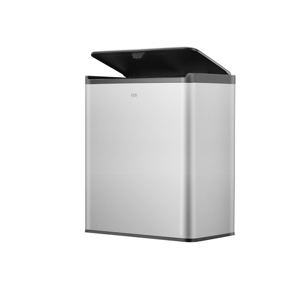 Número de imagen del producto 3: Cubo de residuos EKO Essential Touch, 2 x 20 litros, acero inoxidable satinado