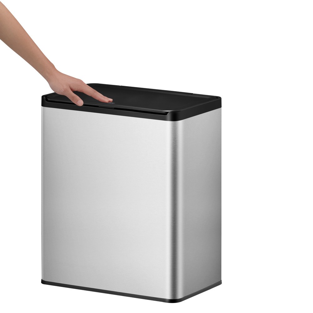 Número de imagen del producto 5: Cubo de residuos EKO Essential Touch, 2 x 20 litros, acero inoxidable satinado