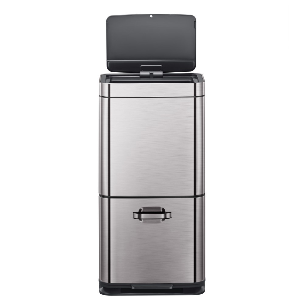 Número de imagen del producto 4: Cubo de residuos EKO Himalaya, con sensor, 1 x 35 + 1 x 25 litros, acero inoxidable satinado