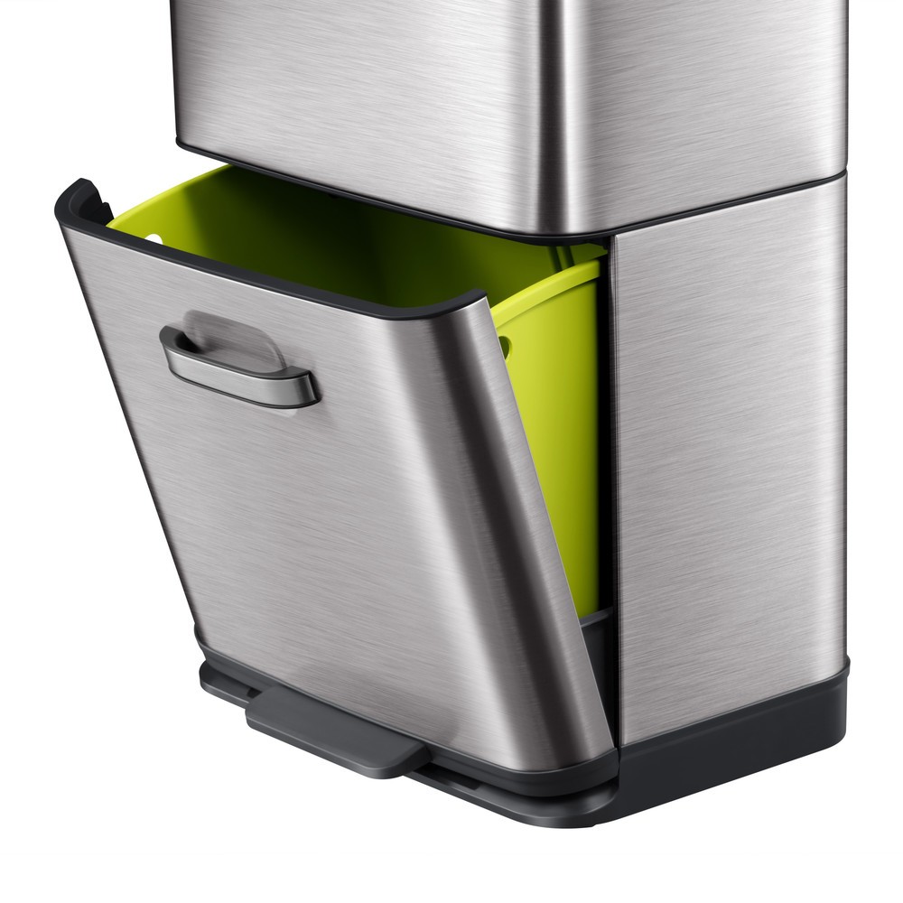 Número de imagen del producto 7: Cubo de residuos EKO Himalaya, con sensor, 1 x 35 + 1 x 25 litros, acero inoxidable satinado