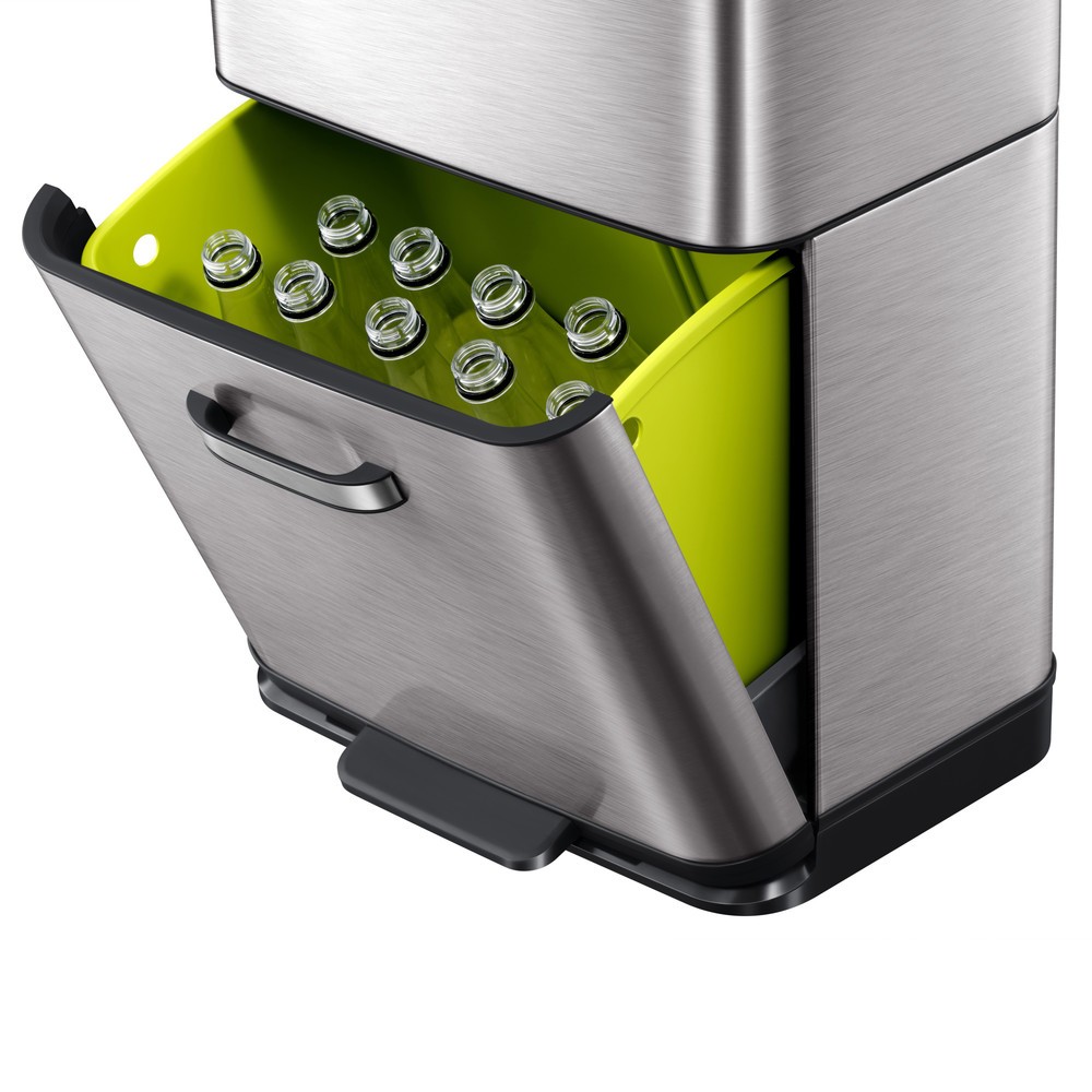 Número de imagen del producto 8: Cubo de residuos EKO Himalaya, con sensor, 1 x 35 + 1 x 25 litros, acero inoxidable satinado