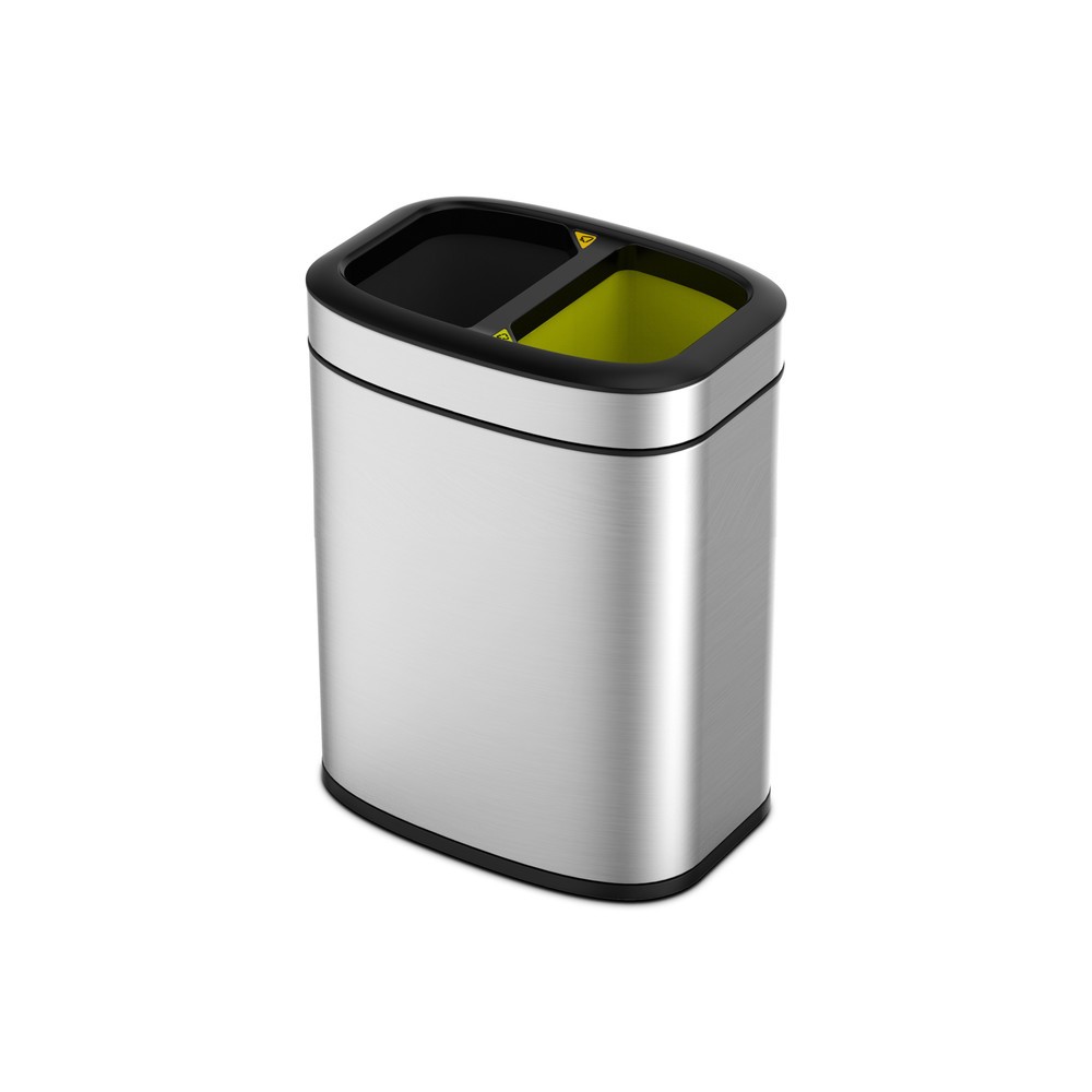 Imagen del producto: Cubo de residuos EKO OLI-Cube, 2 x 10 litros, acero inoxidable satinado