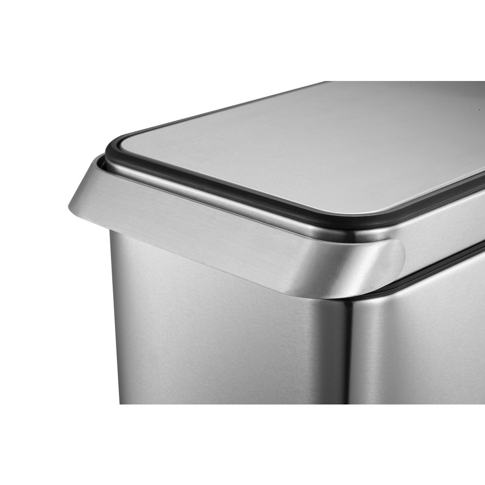 Número de imagen del producto 3: Cubo de residuos EKO Touch Bar, 30 litros, acero inoxidable satinado