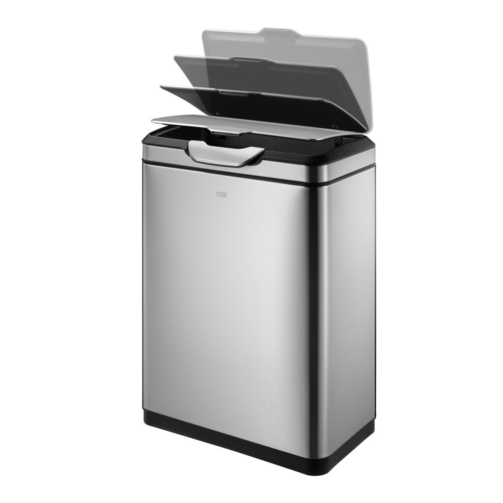 Número de imagen del producto 2: Cubo de residuos EKO Touch Pro, 2 x 20 litros, acero inoxidable satinado