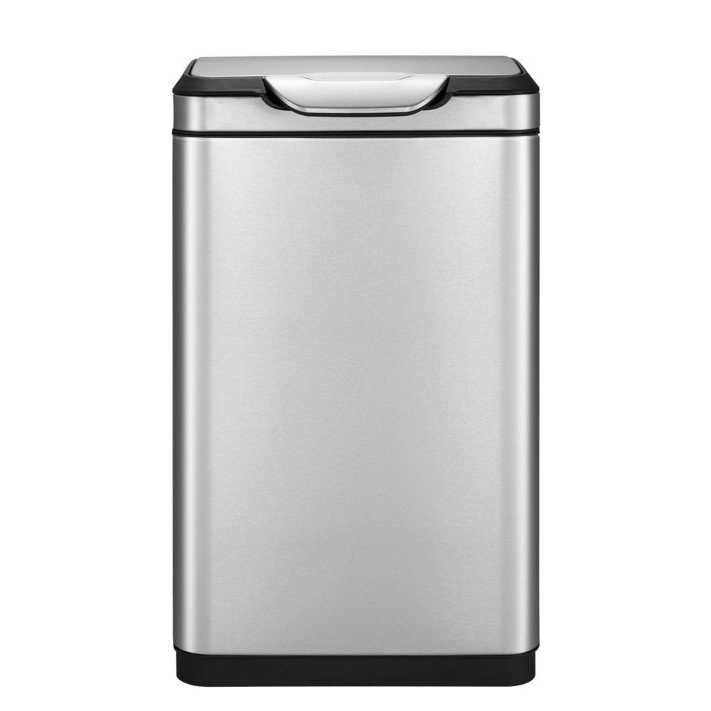 Número de imagen del producto 3: Cubo de residuos EKO Touch Pro, 2 x 20 litros, acero inoxidable satinado