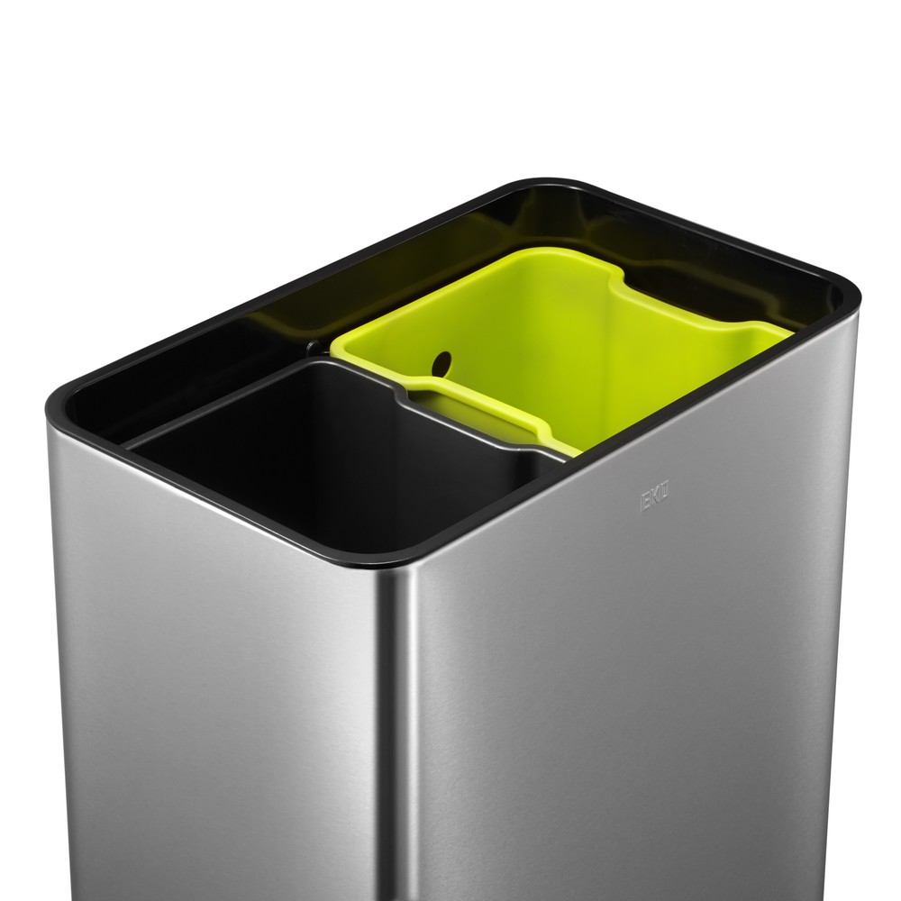Número de imagen del producto 5: Cubo de residuos EKO Touch Pro, 2 x 20 litros, acero inoxidable satinado
