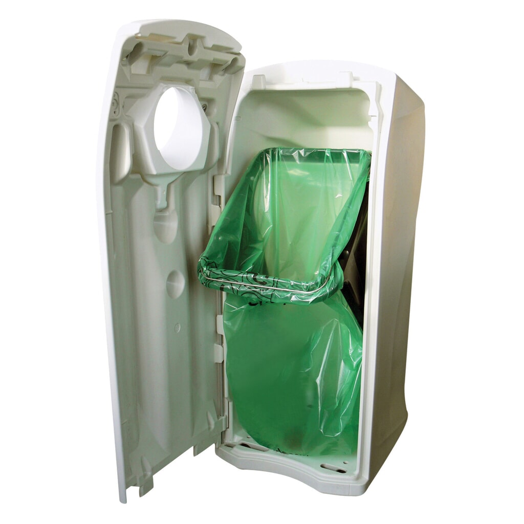 Cubo de residuos ENVIROBIN Maxi con apertura de hélice, 140 litros, gris, verde Número de imagen del producto 2: Cubo de residuos ENVIROBIN Maxi con apertura de hélice, 140 litros, gris, verde