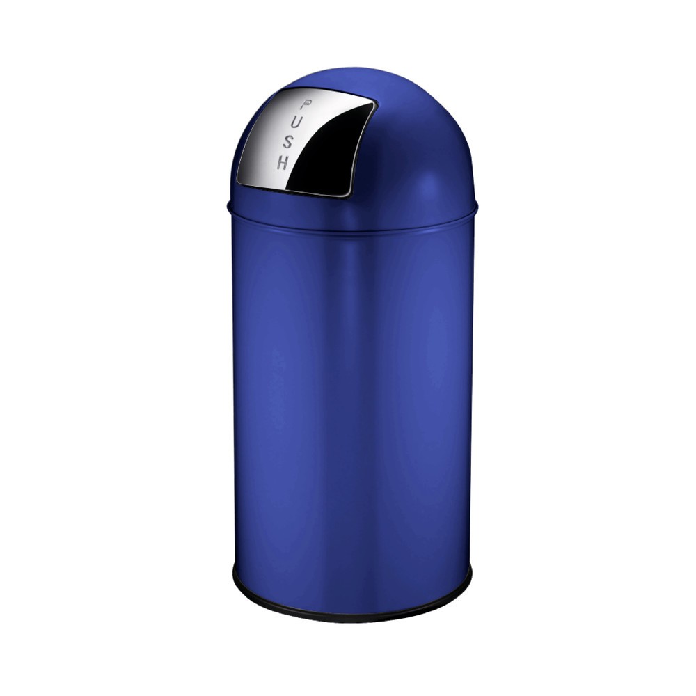 Imagen del producto: Cubo de residuos Push, tapa de cierre automático, 40 litros, azul