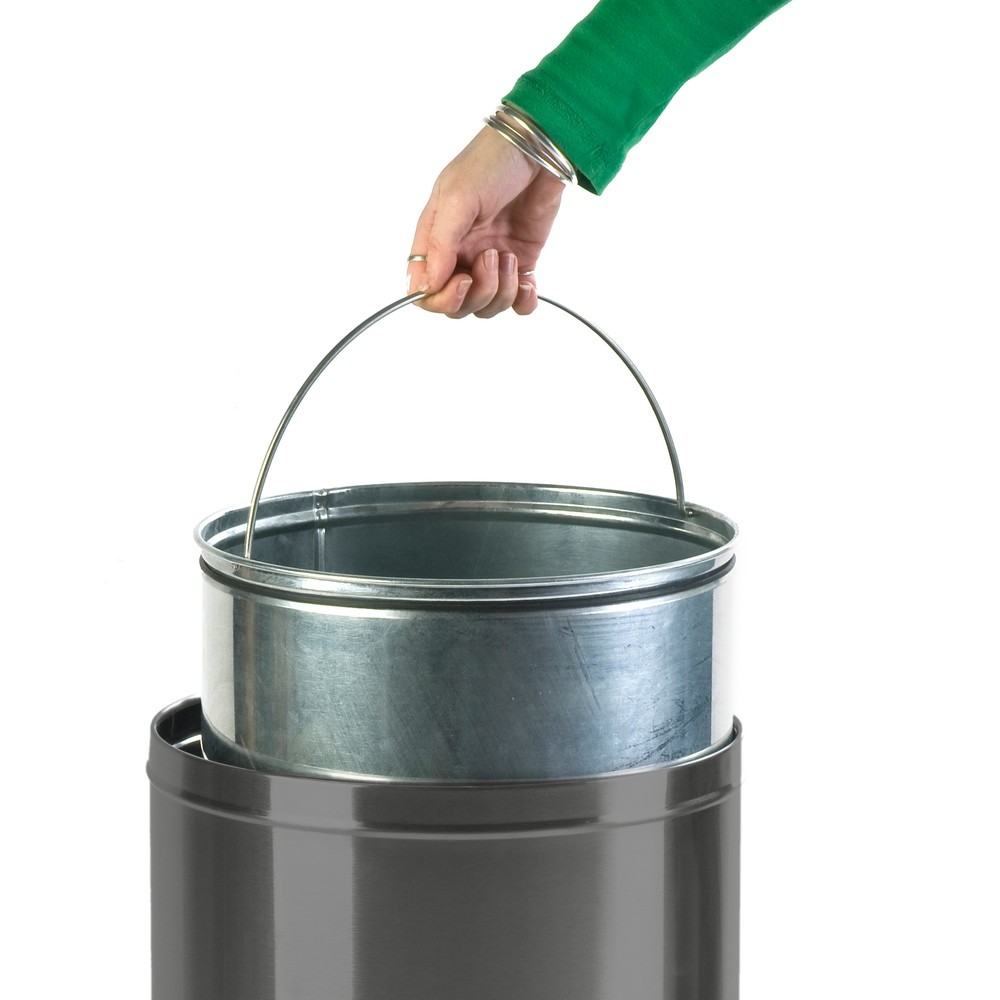 Número de imagen del producto 2: Cubo de residuos Push, tapa de cierre automático, 40 litros, azul
