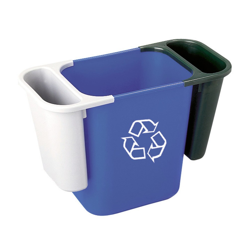 Número de imagen del producto 2: Cubo de residuos Rubbermaid®, rectangular, 26,6 litros, azul
