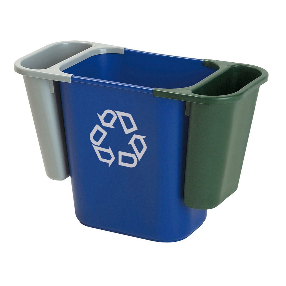 Número de imagen del producto 3: Cubo de residuos Rubbermaid®, rectangular, 26,6 litros, azul