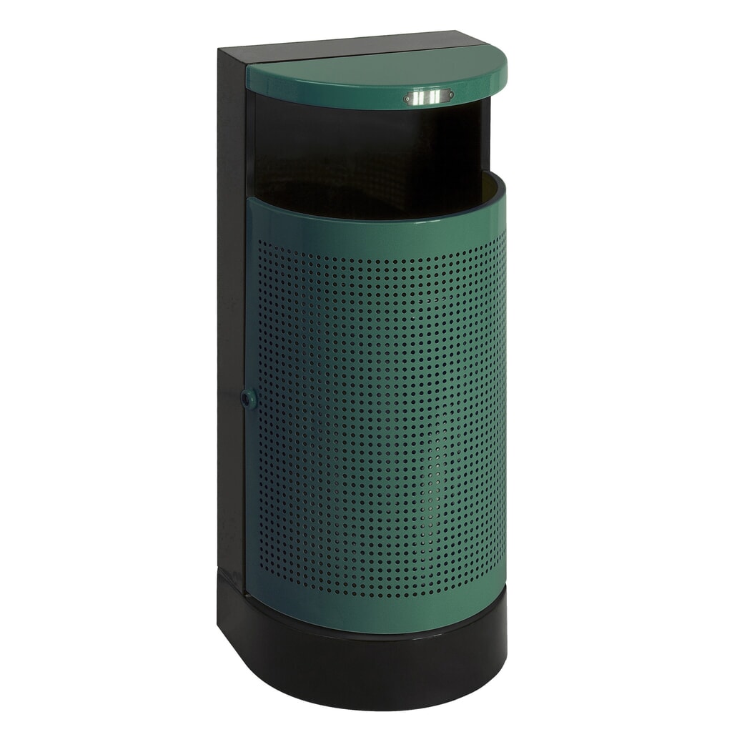 Imagen del producto: Cubo de residuos semicircular de 35 litros verde