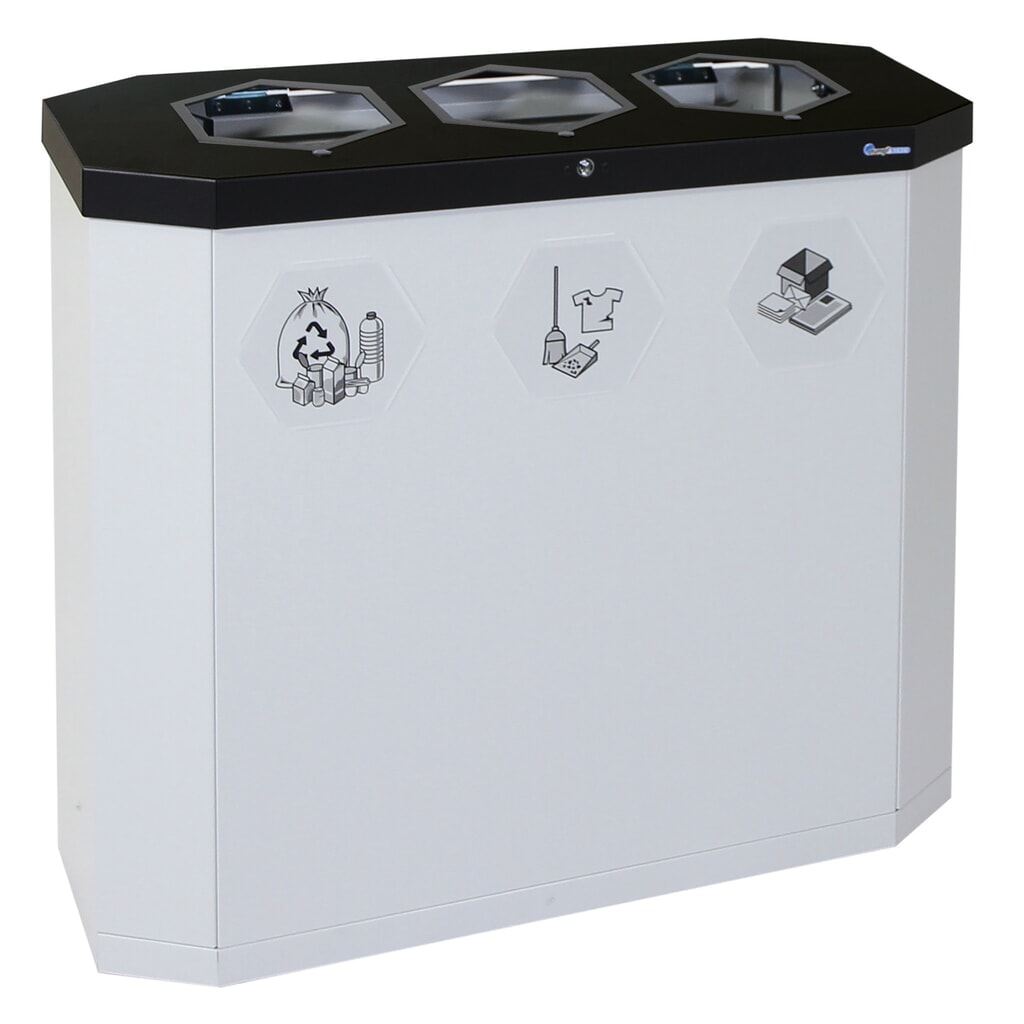 Cubo de residuos stumpf® Sixco 3 smart gris claro Imagen del producto: Cubo de residuos stumpf® Sixco 3 smart gris claro