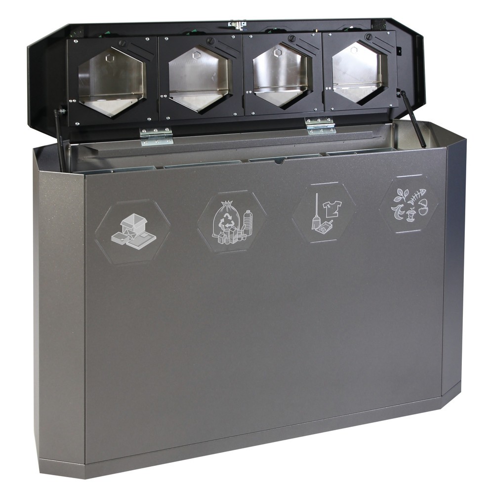 Número de imagen del producto 2: Cubo de residuos stumpf® Sixco 4 swing hierro micáceo