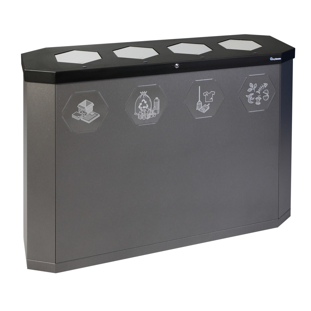 Imagen del producto: Cubo de residuos stumpf® Sixco 4 swing hierro micáceo