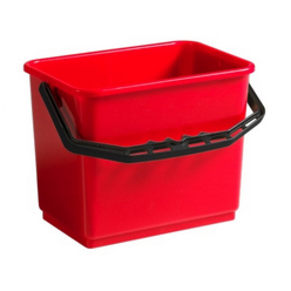 Cubo para limpieza y carro|plataforma de servicio, 6 litros, rojo Imagen del producto: Cubo para limpieza y carro|plataforma de servicio, 6 litros, rojo