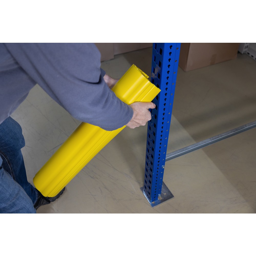 Número de imagen del producto 11: Protección anticolisión Dancop d-flexx para estanterías Alfa, fabricada en plástico, medidas interiores HxA 400 x 100-125 mm