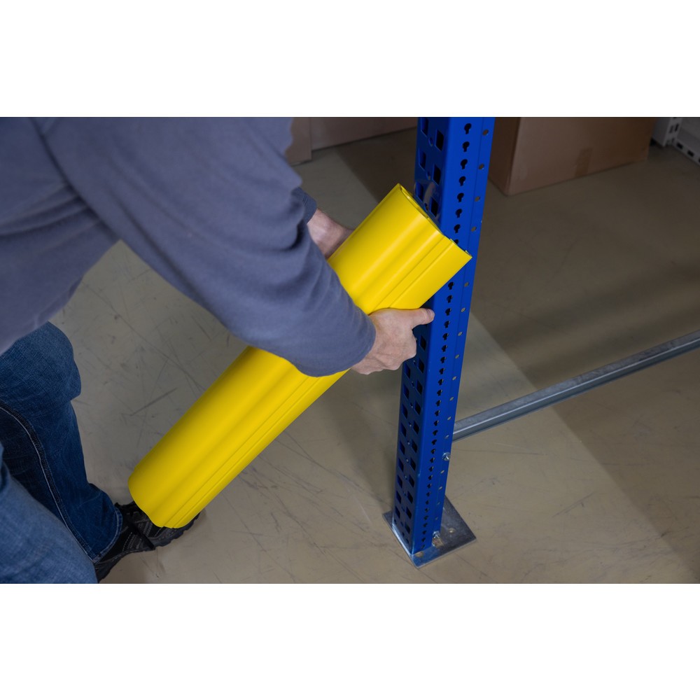 Número de imagen del producto 12: Protección anticolisión Dancop d-flexx para estanterías Alfa, fabricada en plástico, medidas interiores HxA 600 x 100-125 mm
