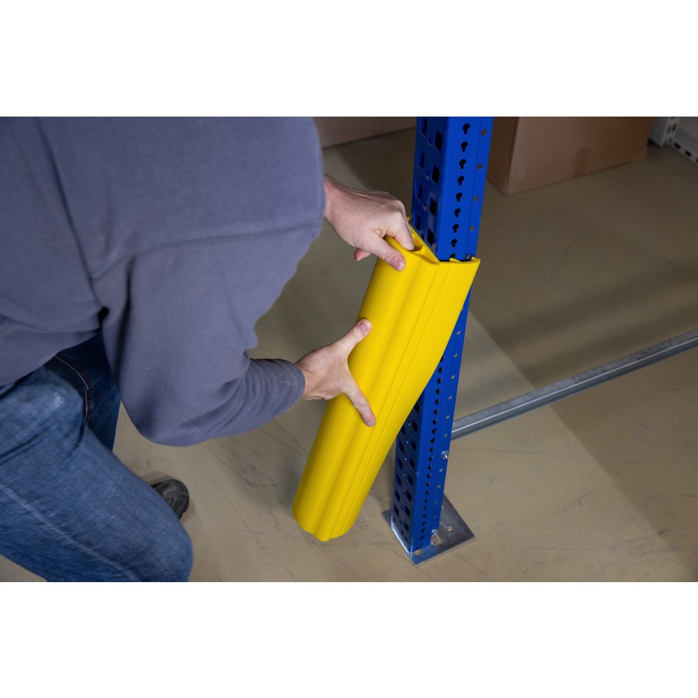 Número de imagen del producto 12: Protección anticolisión Dancop d-flexx para estanterías Alfa, fabricada en plástico, medidas interiores HxA 400 x 100-125 mm