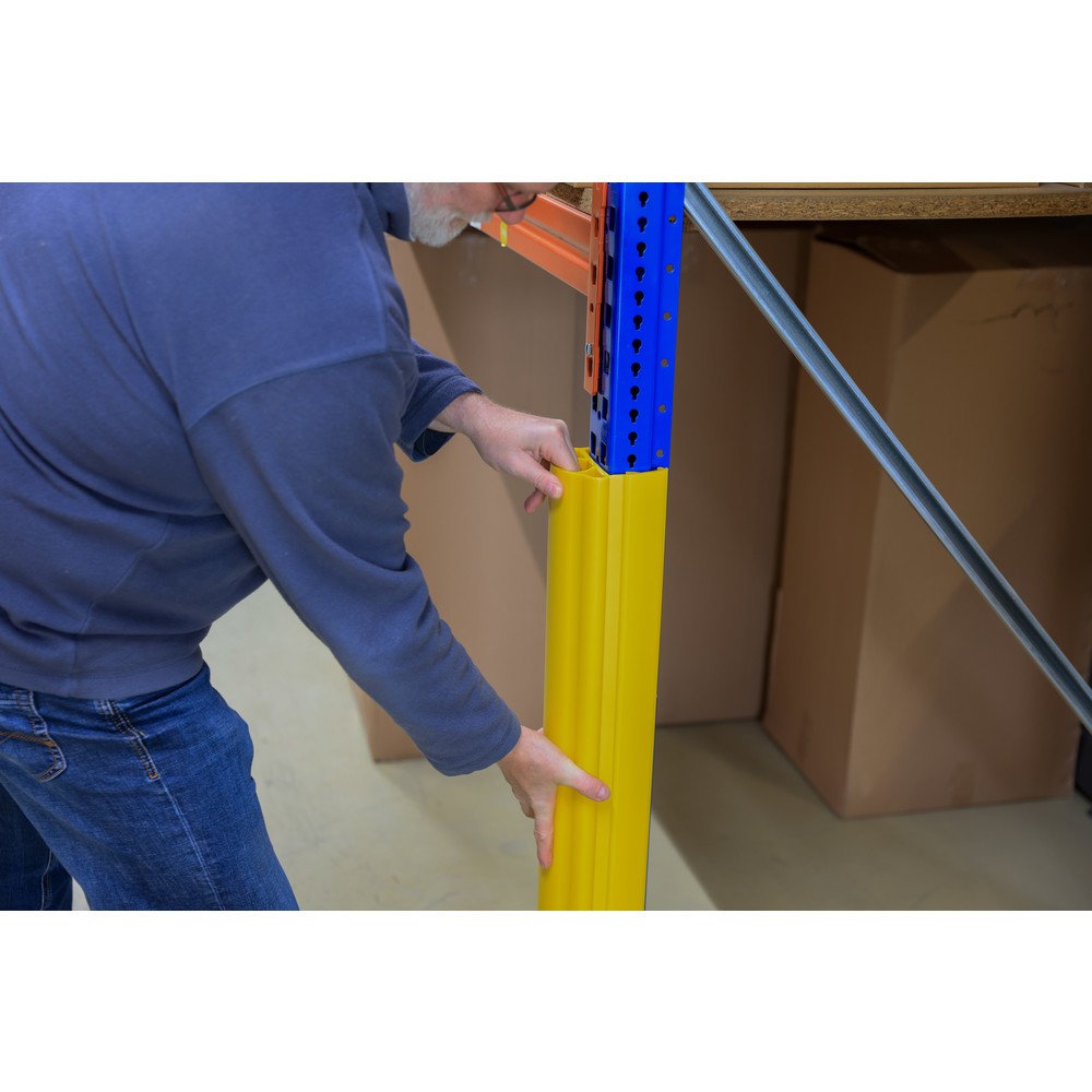 Número de imagen del producto 14: Protección anticolisión Dancop d-flexx para estanterías Alfa, fabricada en plástico, medidas interiores HxA 400 x 100-125 mm