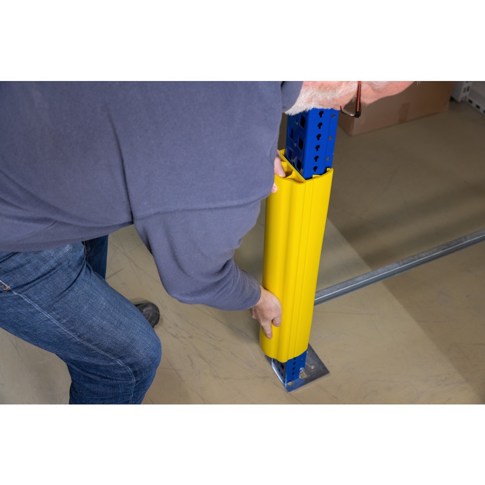 Número de imagen del producto 16: Protección anticolisión Dancop d-flexx para estanterías Alfa, fabricada en plástico, medidas interiores HxA 600 x 100-125 mm