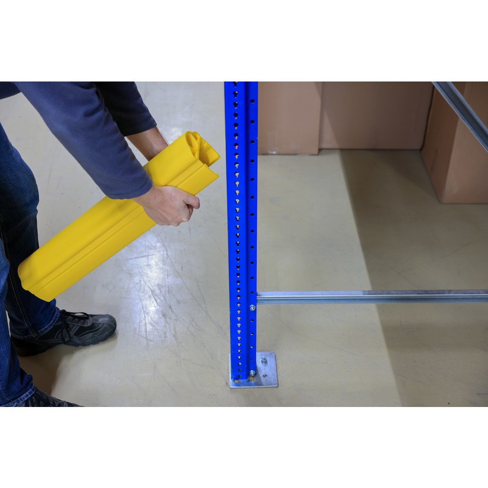 Número de imagen del producto 11: Protección anticolisión Dancop d-flexx para estanterías Alfa, fabricada en plástico, medidas interiores HxA 600 x 100-125 mm