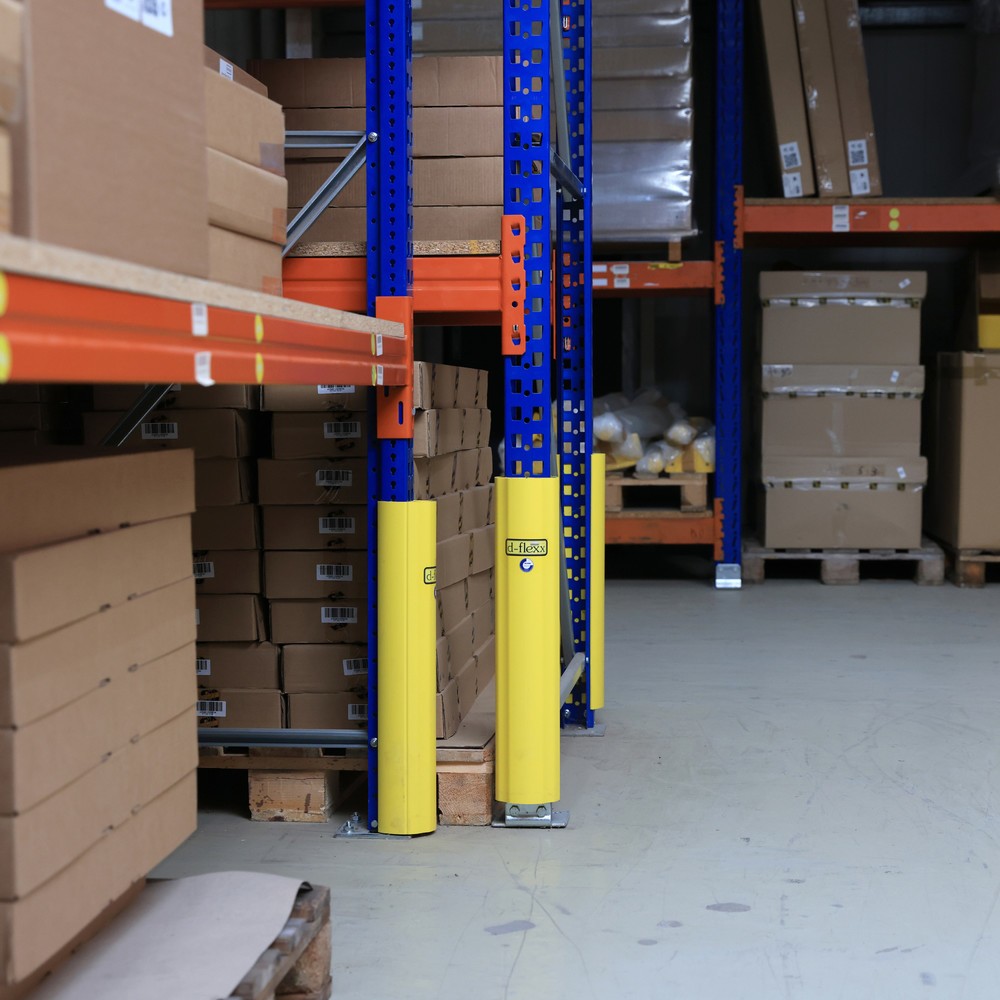 Número de imagen del producto 11: Protección anticolisión Dancop d-flexx para estanterías Alfa, fabricada en plástico, medidas interiores HxA 400 x 75-99 mm