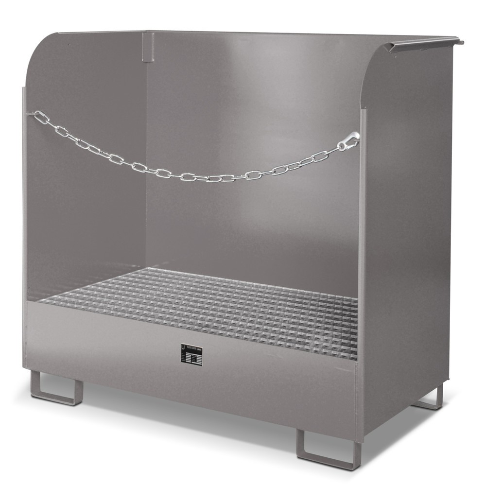 Imagen del producto: depósito de material peligroso para uso en interiores, protectores contra salpicaduras, pintado, gris ratón
