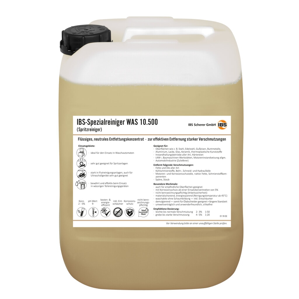 Detergente para pulverizar IBS WAS 10.500, 20 litros Imagen del producto: Detergente para pulverizar IBS WAS 10.500, 20 litros