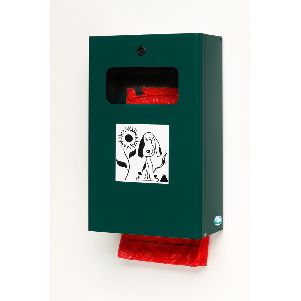 Dispensador de bolsas de residuo para perros VAR® DS 6, verde musgo Imagen del producto: Dispensador de bolsas de residuo para perros VAR® DS 6, verde musgo
