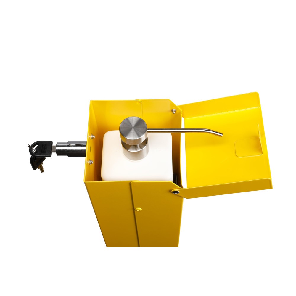 Número de imagen del producto 2: Dispensador de desinfectante de manos HDS 85 de VAR ®, montaje en suelo, con dispensador y pedal, amarillo
