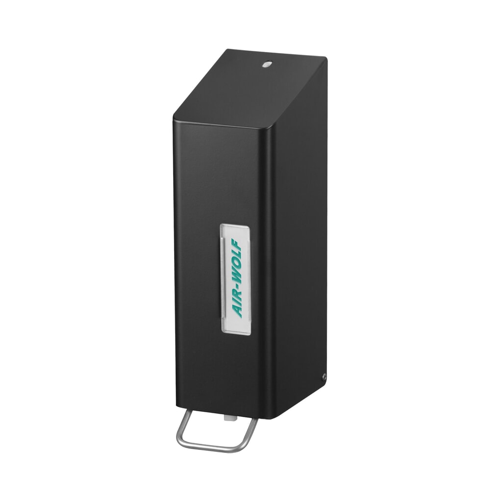 Dispensador de espuma de jabón Air-Wolf para 1200 ml de espuma de jabón serie Omega, negro Imagen del producto: Dispensador de espuma de jabón Air-Wolf para 1200 ml de espuma de jabón serie Omega, negro