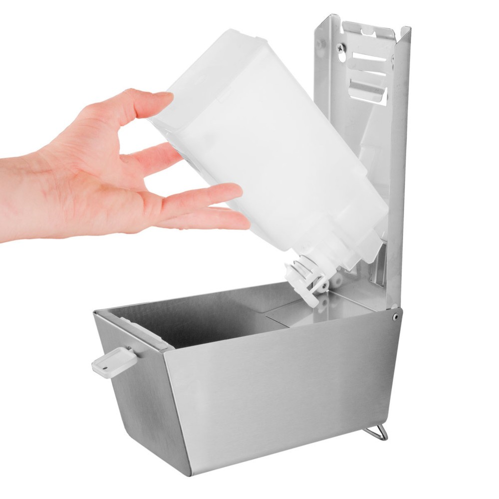 Número de imagen del producto 2: Dispensador de jabón y de desinfectante para 600 ml de loción lavamanos o desinfectante
