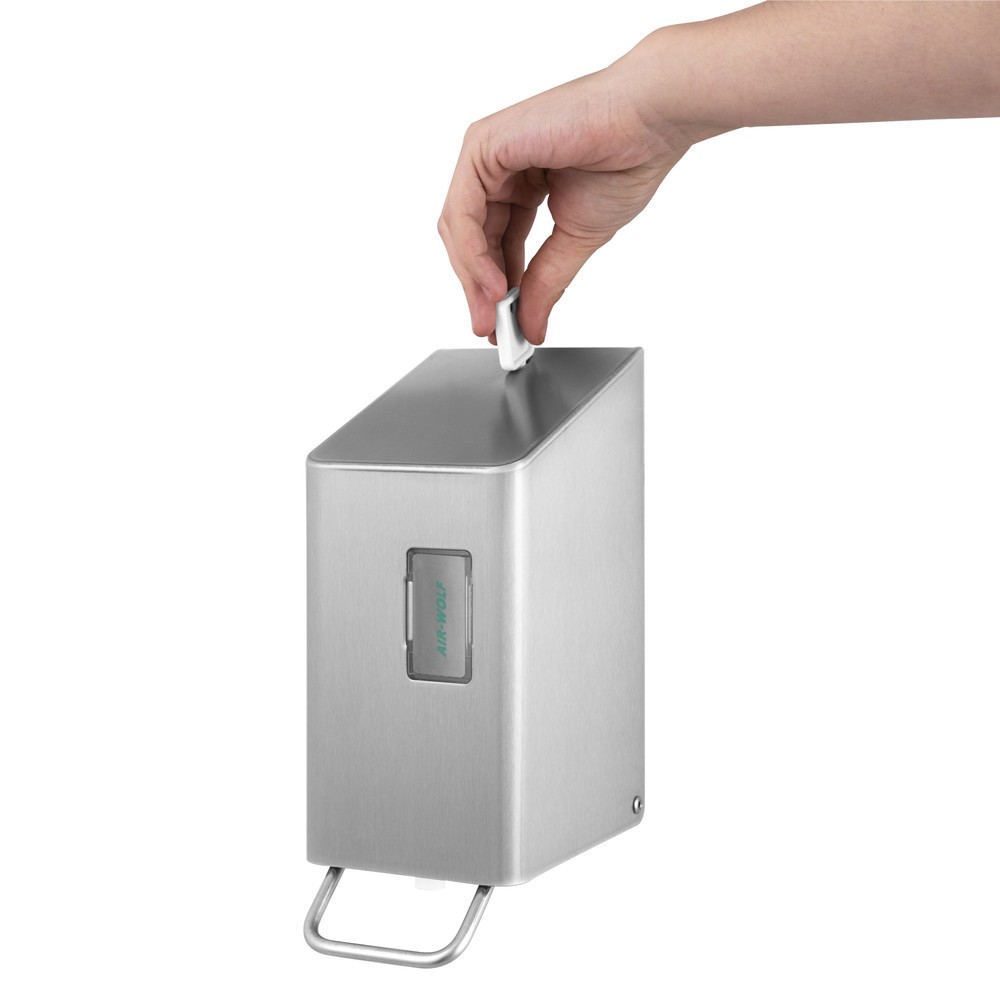 Número de imagen del producto 5: Dispensador de jabón y desinfectante Air-Wolf para 250 ml, acero inoxidable cepillado