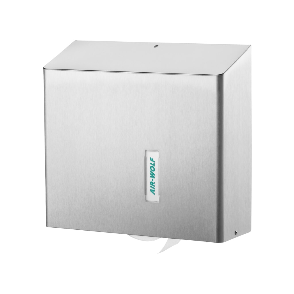 Dispensador de papel de WC Air-Wolf, de acero inoxidable cepillado Imagen del producto: Dispensador de papel de WC Air-Wolf, de acero inoxidable cepillado