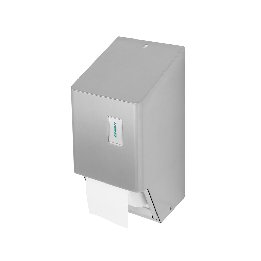 Dispensador de papel de WC para 2 rollos domésticos, de acero inoxidable cepillado Imagen del producto: Dispensador de papel de WC para 2 rollos domésticos, de acero inoxidable cepillado