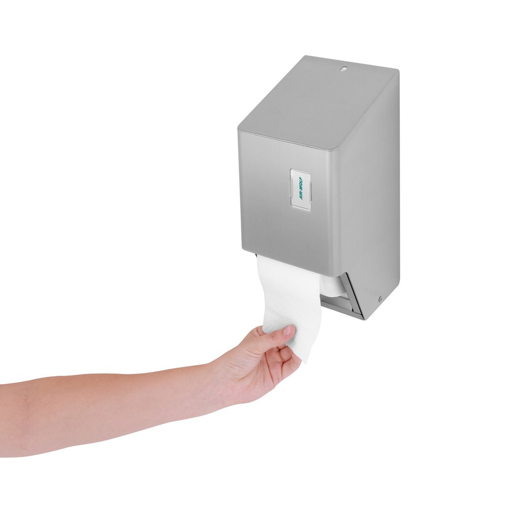 Número de imagen del producto 2: Dispensador de papel de WC para 2 rollos domésticos, de acero inoxidable cepillado