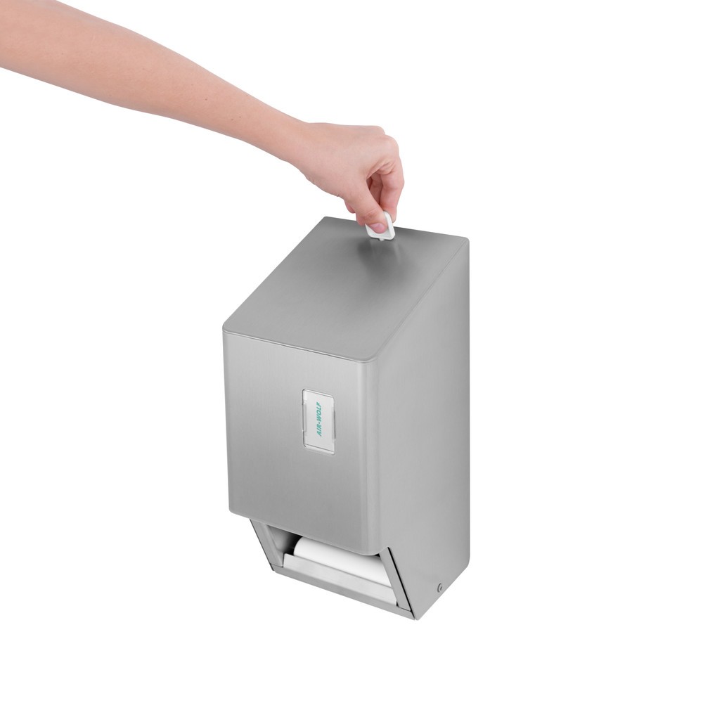 Número de imagen del producto 5: Dispensador de papel de WC para 2 rollos domésticos, de acero inoxidable cepillado